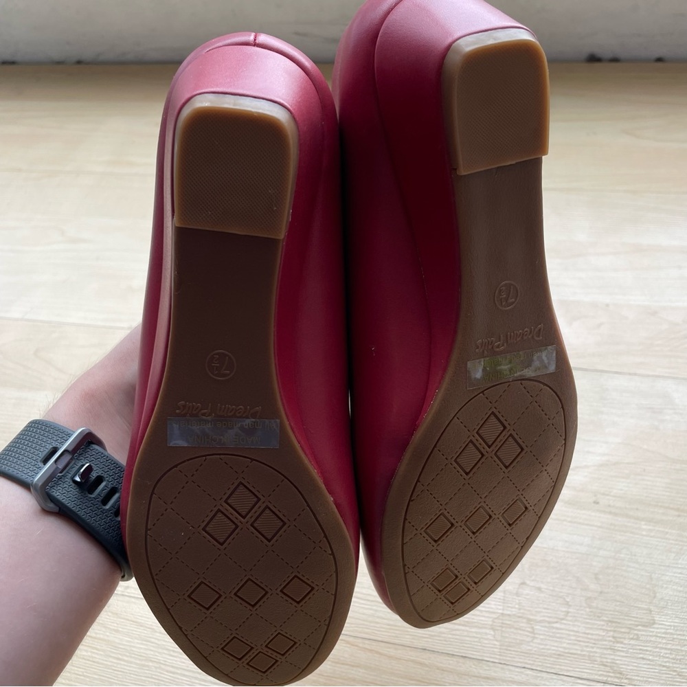 Basic Rusty Red Wedge Flats - image 6